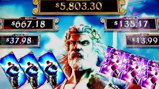 ZEUS UNLEASHED Slot Machine FREE GAMES & Re-Spins WON | GREAT SESSION | Live Slot Play w/NG