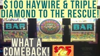 Old School Slots Presents $100 Haywire $25 Double Diamond Deluxe & Triple Diamond $20 Triple Double