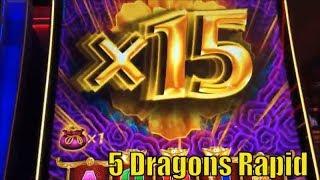 FINALLY SUPER BIG WIN !!5 DRAGONS RAPID Slot machineTotally revenge completed/All Live Play彡