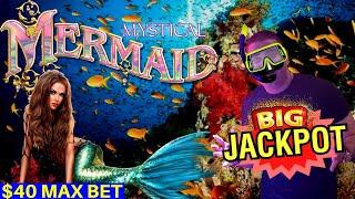 BIG HANDPAY JACKPOT On Mystical Mermaid Slot & $50 Top Dollar Slot Machine HANDPAY JACKPOT | PART-1