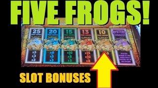• BIG SLOT MACHINE BONUS WINS FIVE FROGS! 2½ bonuses on 5 Frogs Slot Machine! ~ DProxima