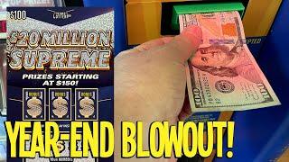Year-End Blowout! ⫸ $100 TICKET!  $240 TEXAS LOTTERY Scratch Offs