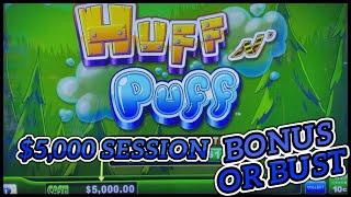 $5K INTO HIGH LIMIT Lock It Link Huff N' Puff UP TO $100 SPINS Slot Machine Casino