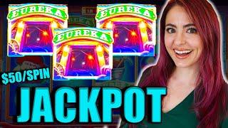 JACKPOT AWARDED on Eureka Blast in the HIGH LIMIT ROOM at HARD ROCK
