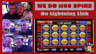 1,100 Spins On Lightning Link! How many  wins do we get?