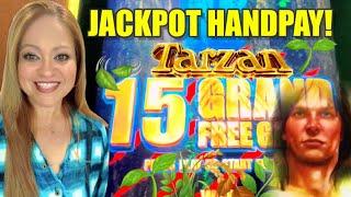 JACKPOT HANDPAY ON TARZAN GRAND FREE GAMES!
