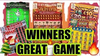 WINNERS..GREAT GAME..GOLDFEVER..£250,000 GREEN..JOLLY 7..£100 DOUBLER..£120,000 RICHER..WIN £50