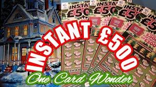 INSTANT £500..Scratchcard game..... One Card Wonder.....who is the Guest star tonight?