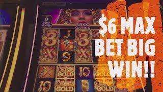 BIG WIN $6 BET CLEOPATRA GOLD! BACK UP SPINS GET ANOTHER BONUS!!!