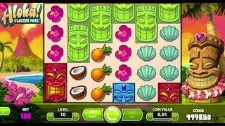 Aloha: Cluster Pays Online Slot from NetEnt - Free Spins, Sticky Win Re-Spin, Cluster Pays Feature!