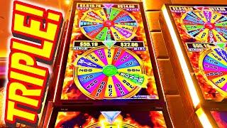 TRIPLE WHEELS!!! *** TRIPLE RESPINS!!! *** TRIPLE WIN!!!! - Las Vegas Casino Slot Machine Bonus Wins