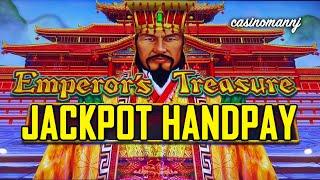 JACKPOT HANDPAY - EMPORER'S TREASURE SLOT - LIVE PLAY!  - Slot Machine Bonus (Casinomannj)