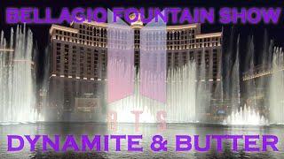 BTS Dynamite & Butter Bellagio Fountain Water Show Las Vegas