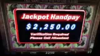 FULL SCREEN JACKPOT on BLACK WIDOW $45 BET HAND PAY SLOT MACHINE VIDEO - END RESULT