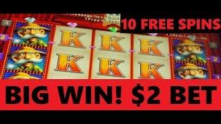 BIG WIN!  $2 BET - 10 FREE SPINS - Konami Mirror Reels Bonus! High Limit Slot Machine!