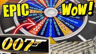 THE WORLD'S GRESTEST SLOT PLAYER DOES IT AGAIN!  MULTIPLE MAX BET JACKPOTS ON JAMES BOND 007!