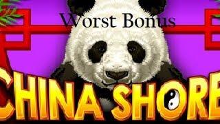 China Shores Slot Machine Bonus $2 Bet  WORST BONUS