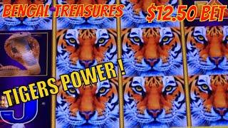 MY BIGGEST BET ON LIGHTNING LINK EVER !Lucky $500 Slot PlayBENGAL TREASURES Slot $12.50 Bet 彡栗スロ