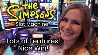 The Simpsons Slot Machine MAX BET!!️ Bonuses ️ Nice Win!!! Krusty the Clown Feature!!!