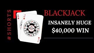 Massive $40k Blackjack Win #Shorts
