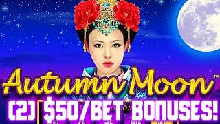 Dragon Link Autumn Moon (2) $50 Bonus Rounds HIGH LIMIT Slot Machine Casino
