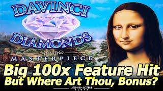 NEW DaVinci Diamonds Masterpiece - Big 100x+ Feature Hit, But Wherefore Are Thou Bonus!?
