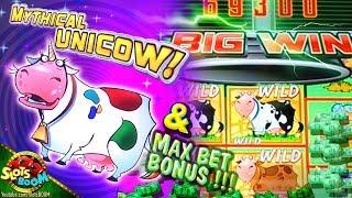 UNICOW !!!•MEGA BIG BONUS WIN•Max Bet on Invaders Return from the Planet Moolah - San Manuel Casino