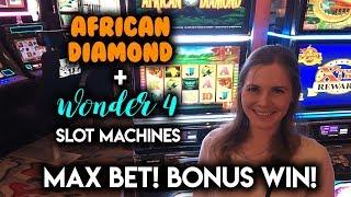 Bonus WIN! African Diamond! SUPER Free Games Buffalo Gold Slot Machine!
