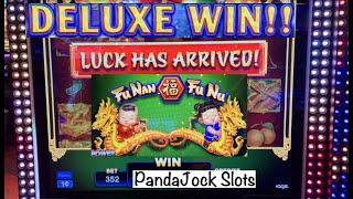 They call it a deluxe win but I call it HUGE! Luck has arrived on Fu Nan Fu Nu!