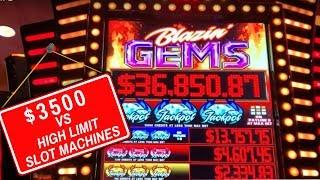 High Limit BLAZIN GEMS Slot | Thunder Cash & Eagle Bucks Slots | 5 Treasures & Old Konami Slots