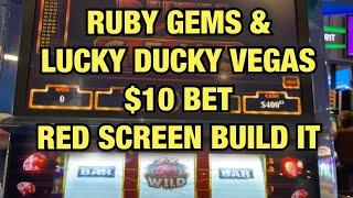 VGT WILD RUBY GEMS AND LUCKY DUCKY VEGAS SLOTS $10 BET! RIVERSPIRIT CASINO TULSA OKLAHOMA !!!