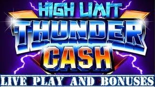 *** HIGH LIMIT *** LIVE PLAY and Bonus on Thunder Cash Slot Machine