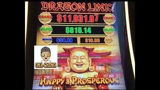 First Spin Bonus on Dragon Link Happy and Prosperous. Over 100x!