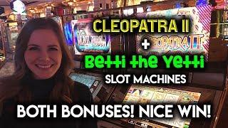 Cleopatra II and Betti the Yetti Slot Machines Bonus Win!!! Contest Winner Shoutout!!!
