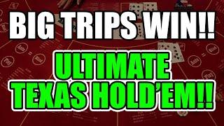 FLOPPING A FLUSH On A BIG BET! Ultimate Texas Hold'em!! $2500 Buy In!