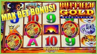 HIGH LIMIT Buffalo Gold Revolution $22 MAX BET BONUS Slot Machine FOR JUST JULIE CHANNEL MEMBER