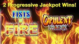 PROGRESSIVE WINS  HIGH LIMIT Fists of Fire  HIGH LIMIT Opulent Phoenix  The Slot Cats