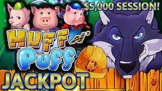HIGH LIMIT Lock It Link Huff N' Puff HANDPAY JACKPOT (3) $50 BONUS ROUNDS Slot Machine Casino