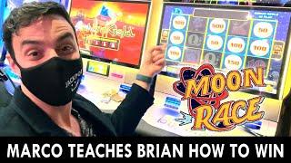 Marco teaches Brian How to WIN on Slots!