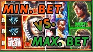 Walking Dead  MIN vs MAX Bet   Who WINS more?  Slot Fruit Machine Pokies w Brian Christopher