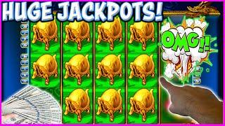 Our LAST SPIN Down to $18! HUGE JACKPOTS on High Limit China Shores Slot Machine