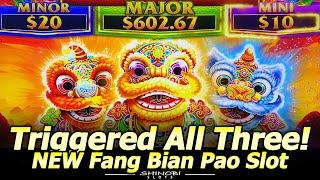 Triggered All Three! Fun First Attempt in the NEW Fang Bian Pao Lions Slot at Aliante Casino!