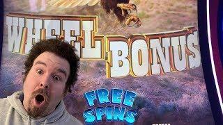 BUFFALO DIAMOND - BONUS WHEEL FREE SPINS 3X GAMES Slot Machine Live Play