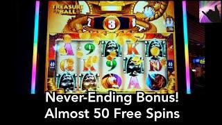 Never Ending Bonus on Mammoth Power - Almost 50 Free Spins!  Unexpected Big Wins are the BEST!
