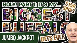 Part 1: $150 SPINS! My BIGGEST Buffalo Bets EVER  5 High-Limit Atlantic City Handpays!!!