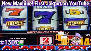 New 3 Reel Slot Jackpot Handpay - Triple Gold Bar Slot Max Bet $36  YAAMAVA Casino 赤富士スロット カジノ 新台