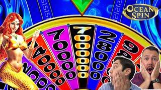 A $70,000 WEDGE on our OCEAN SPIN Wheel this is WHY Free Games is the BEST on this SLOT!