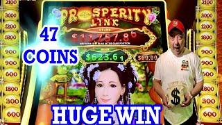 PROSPERITY LINK SLOT! HUGE WIN!AMAZING 47 COINS COLLECTED! THE BOYZ