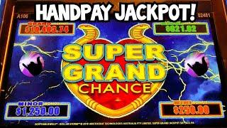 SUPER GRAND JACKPOT CHANCE + HANDPAY on Dollar Storm!