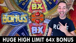 HUGE  64X WIN on High Limit Bonus MAX Bet